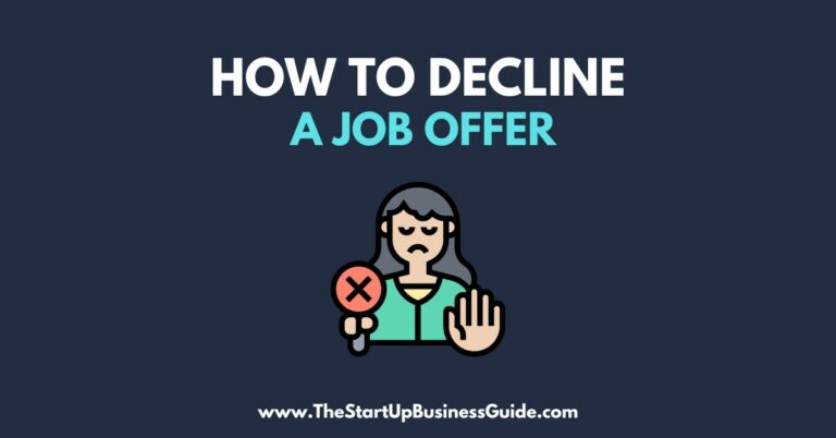 How to Decline a Job Offer