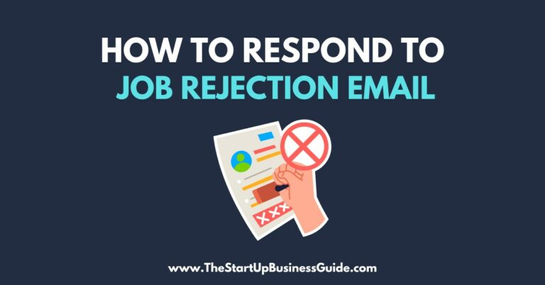 How to Respond to a Job Rejection Email