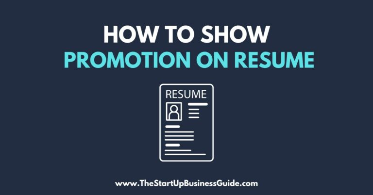 How to Show Promotion on Resume