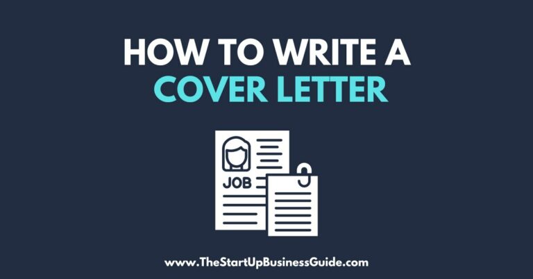 How to Write a Cover Letter