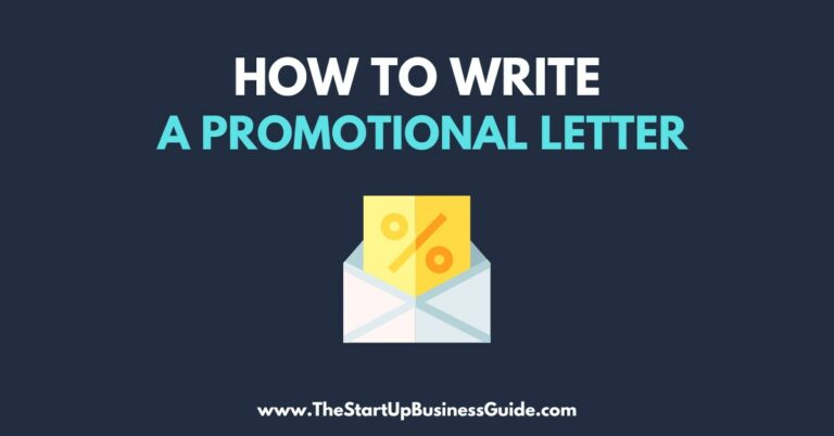 How to Write a Promotional Letter