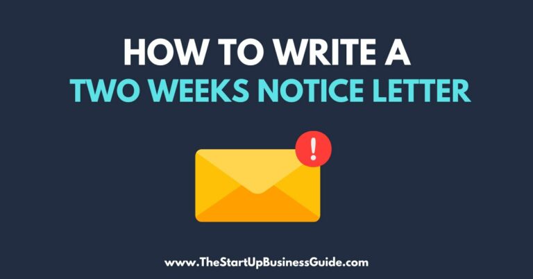 How to Write a Two Weeks Notice Letter